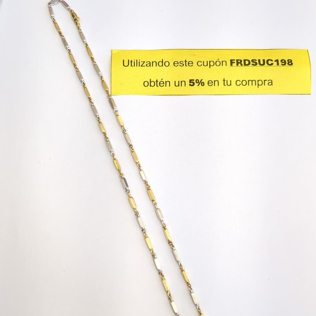 CADENA ORO COMBINADO 18 K 10.2 GRMS (SEMINUEVO)