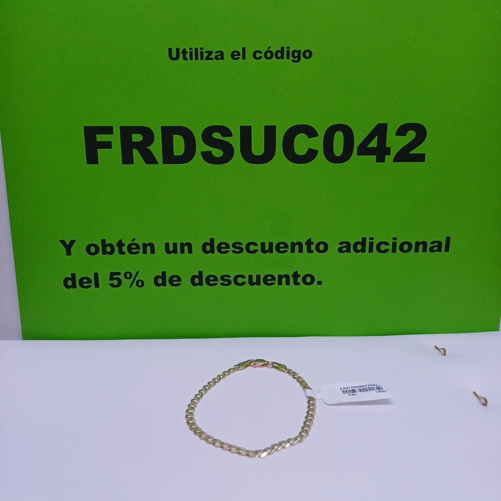 PULSERAS TEJIDO BARBADA ORO 10K 18 CM 3.1 GR (NUEVO)