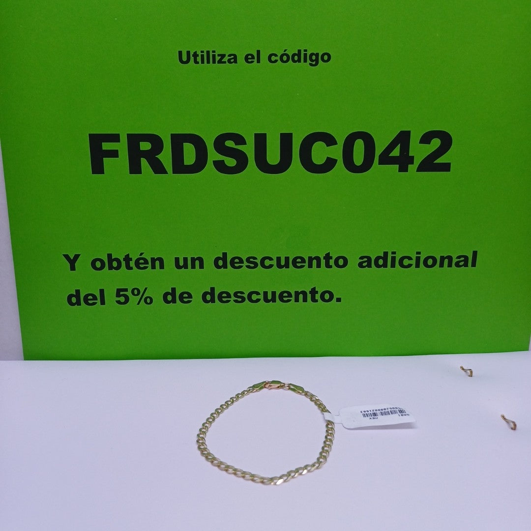 PULSERAS TEJIDO BARBADA ORO 10K 18 CM 3.1 GR (NUEVO)