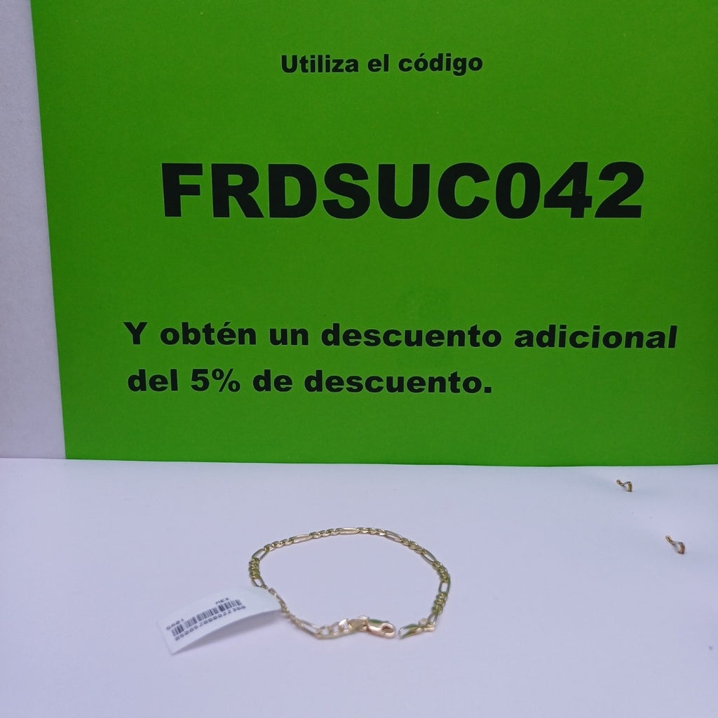 PULSERAS TEJIDO 3X1 ORO 14K 18 CM 2.9 GR (NUEVO)