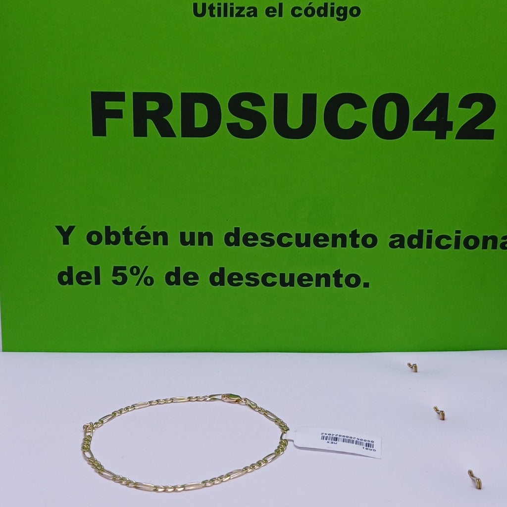 PULSERAS TEJIDO 3X1 ORO 14K 21 CM 3.3 GR (NUEVO)