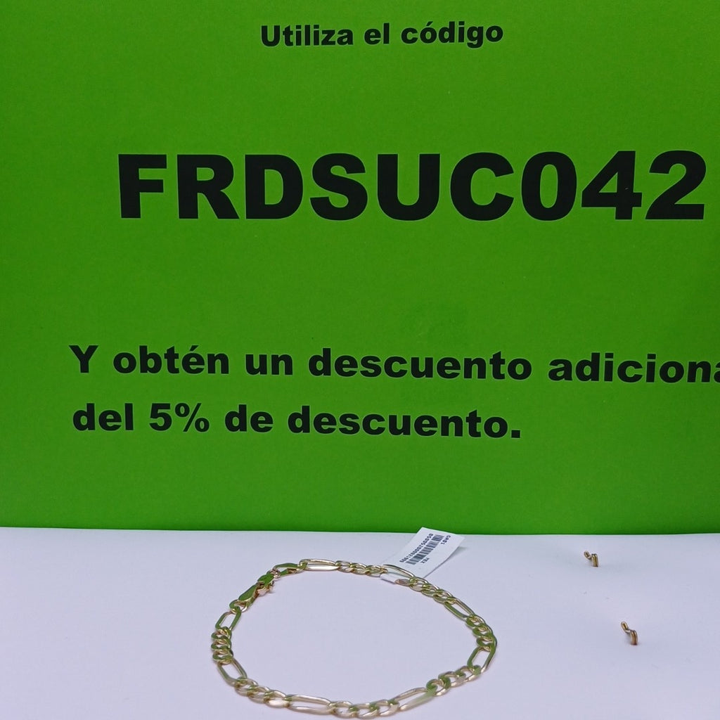 PULSERAS TEJIDO 3X1 ORO 14K 21 CM 6.1 GR (NUEVO)