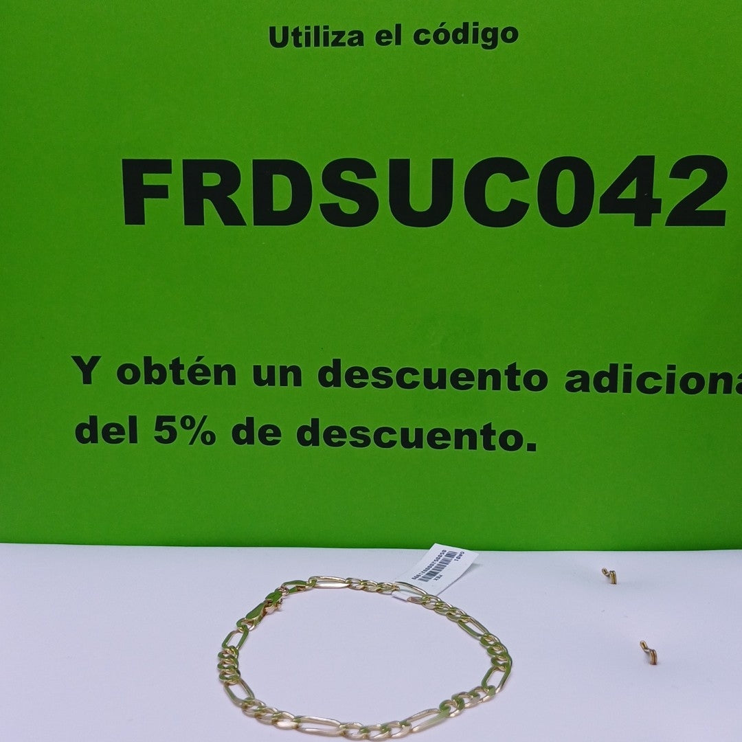 PULSERAS TEJIDO 3X1 ORO 14K 21 CM 6.1 GR (NUEVO)