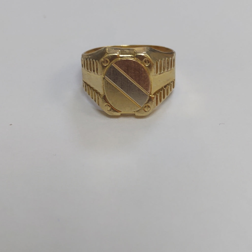 ANILLO ORO COMBINADO 14 K 6,00 GRMS (SEMINUEVO)