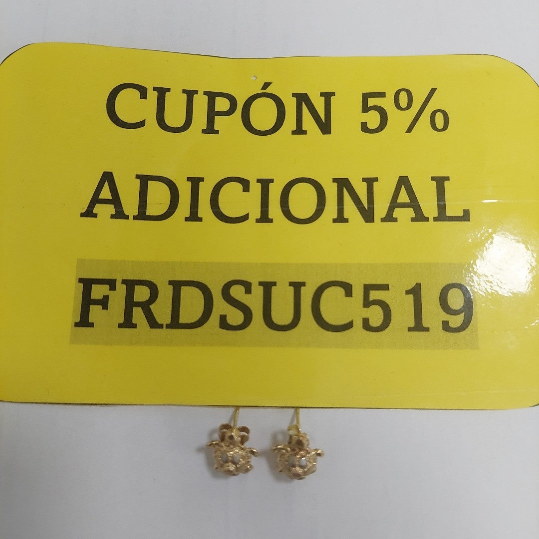 ARETES PAR ORO 14 K 3.3 GRMS (SEMINUEVO)