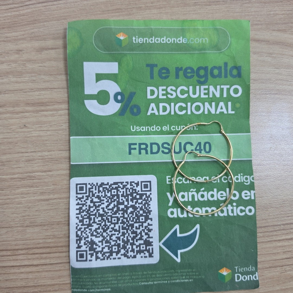 ARRACADAS PAR ORO 14 K 2.2 GRMS (SEMINUEVO)
