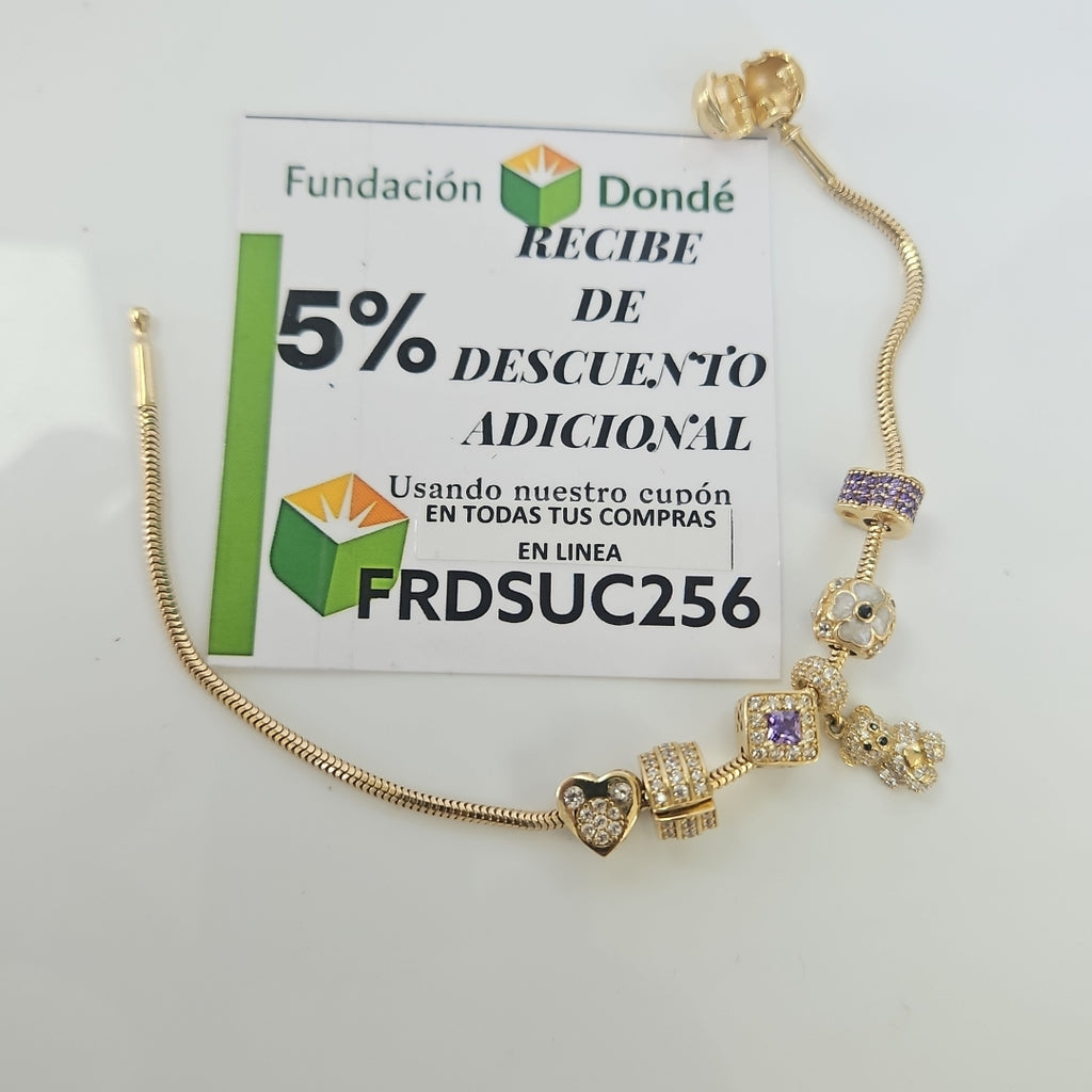 PULSERA CHARM ORO 14K 12.3 (NUEVO)