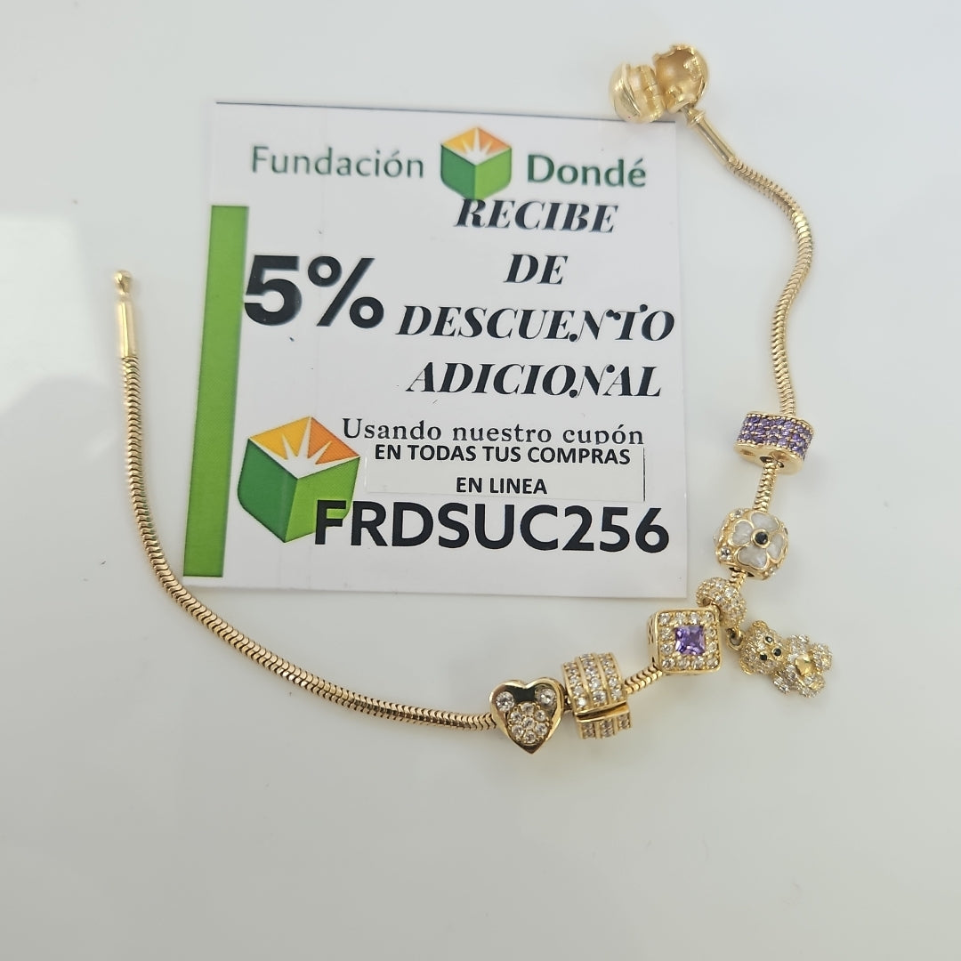 PULSERA CHARM ORO 14K 12.3 (NUEVO)