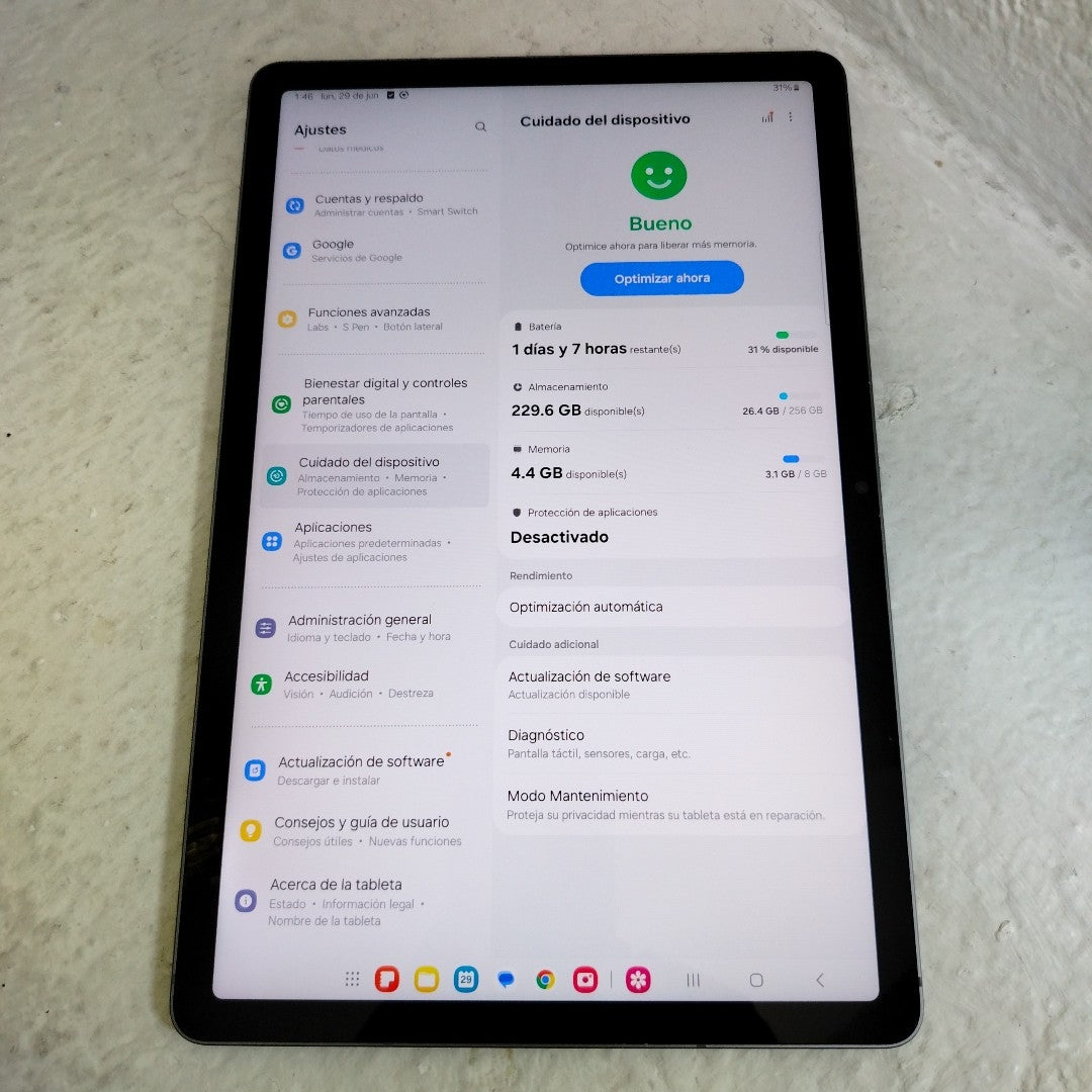 TABLETA SAMSUNG GALAXY TAB S9 FE SM-X510 (2023) 256 GB 8 GB RAM (SEMINUEVO)
