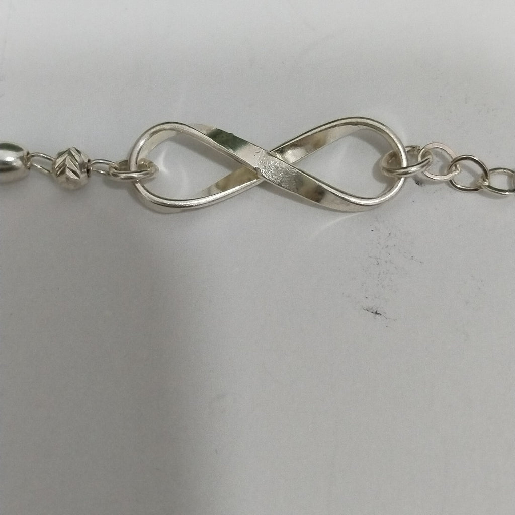 PULSERA TEJIDO INFINITO PLATA .925 18 CM 2.4 GR (NUEVO)