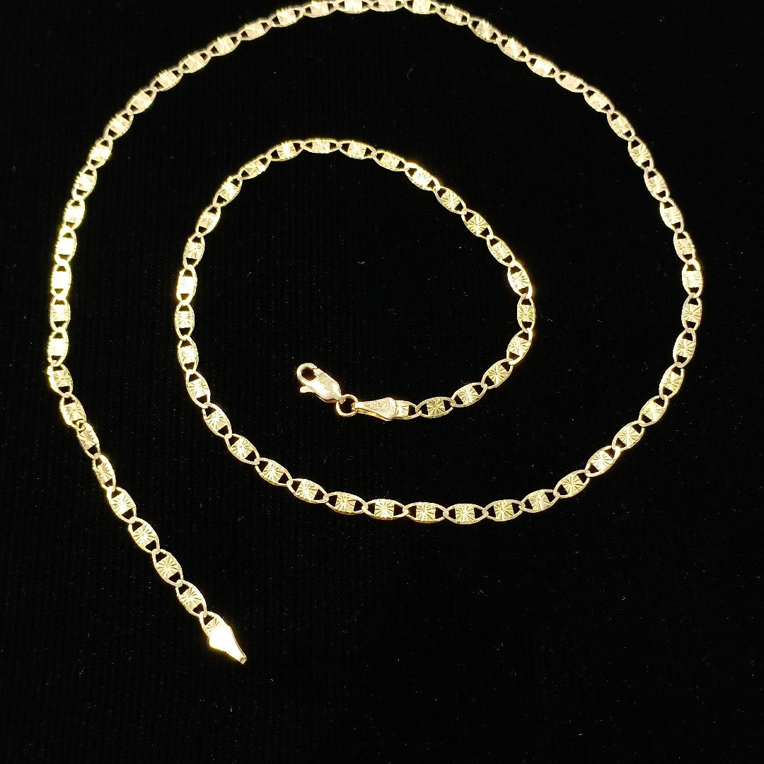 CADENAS TEJIDO GUCHI ORO 14K 55 CM 7 GR (NUEVO)