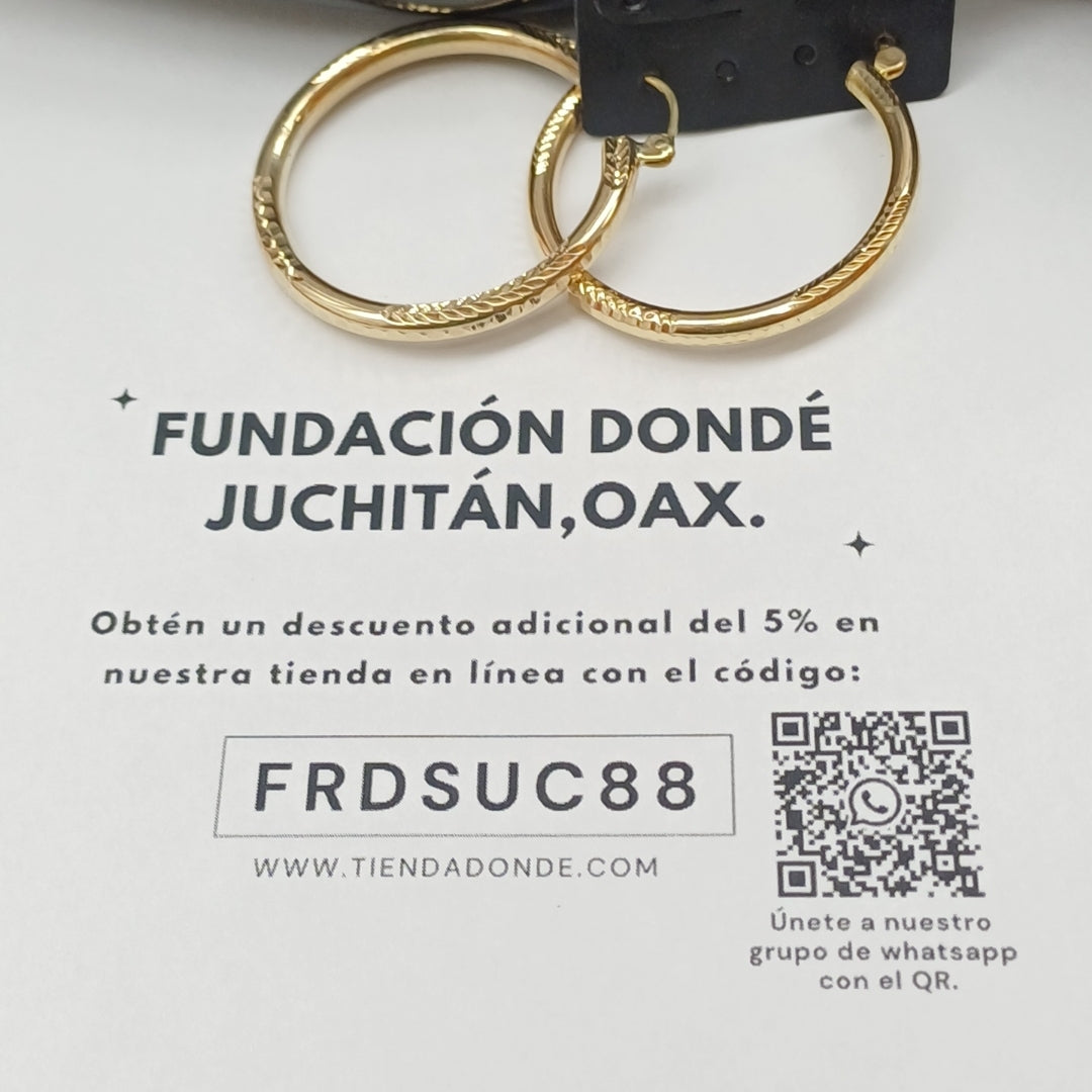 ARRACADAS PAR ORO 10 K 11 GRMS (SEMINUEVO)