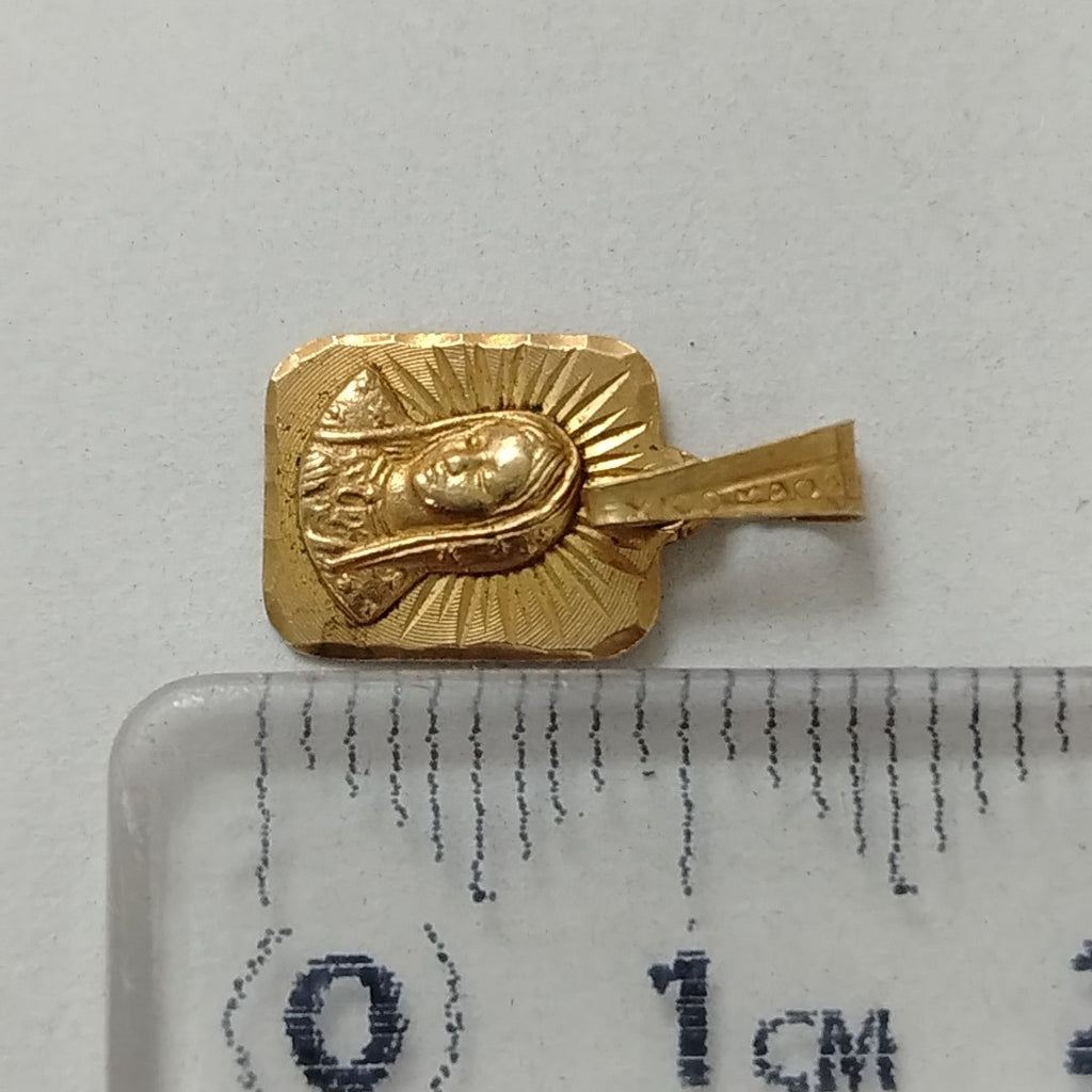 DIJE, MEDALLA RELIGIOSA ORO 14 K 0.5 GRMS (SEMINUEVO)