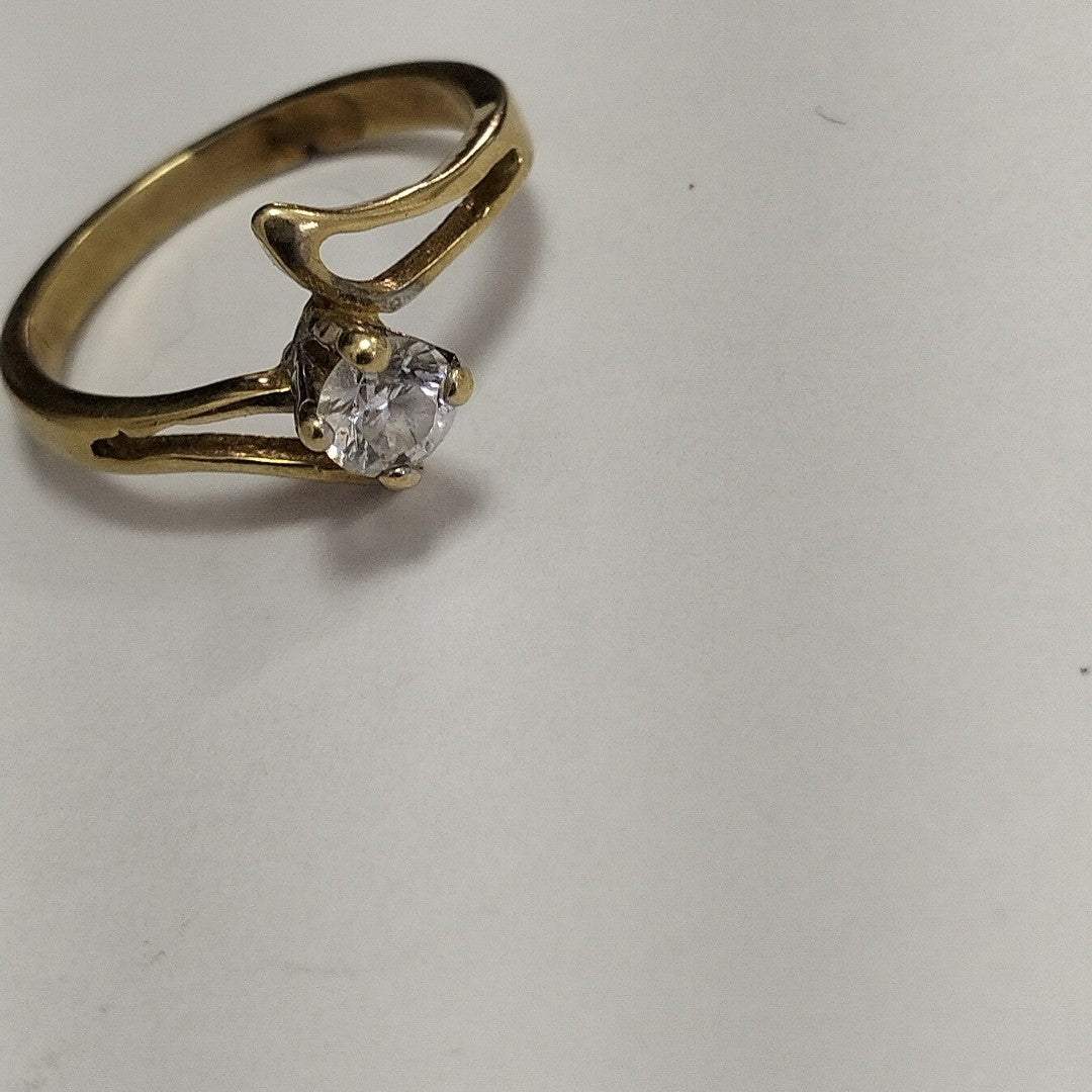 ANILLITO, SOLITARIO ORO 14 K 2.4 GRMS (SEMINUEVO)