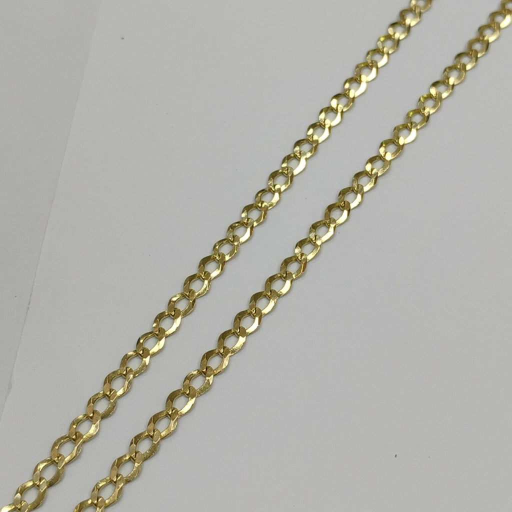CADENAS TEJIDO BARBADA ORO 14K 60 CM 5.4 GR (NUEVO)
