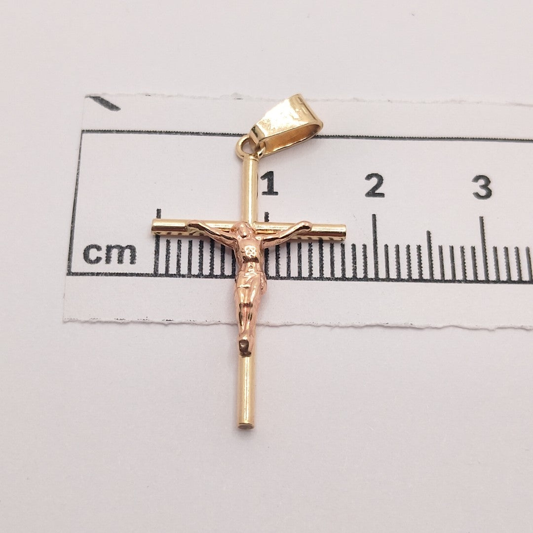 CRUCIFIJO ORO 14 K 1 GRMS (SEMINUEVO)