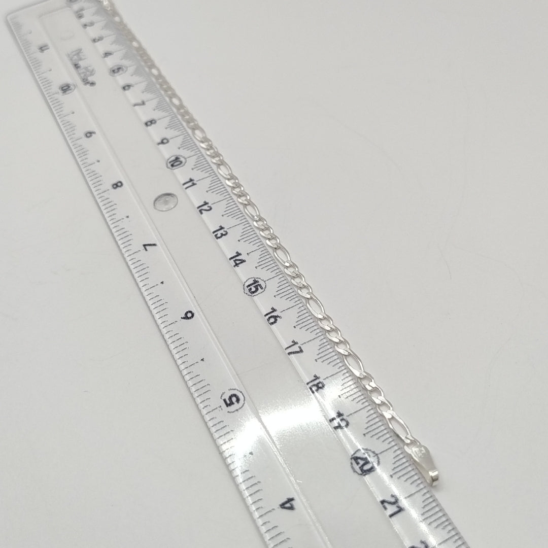 PULSERA TEJIDO 3X1 PLATA .925 21 CM 3.2 GR (NUEVO)