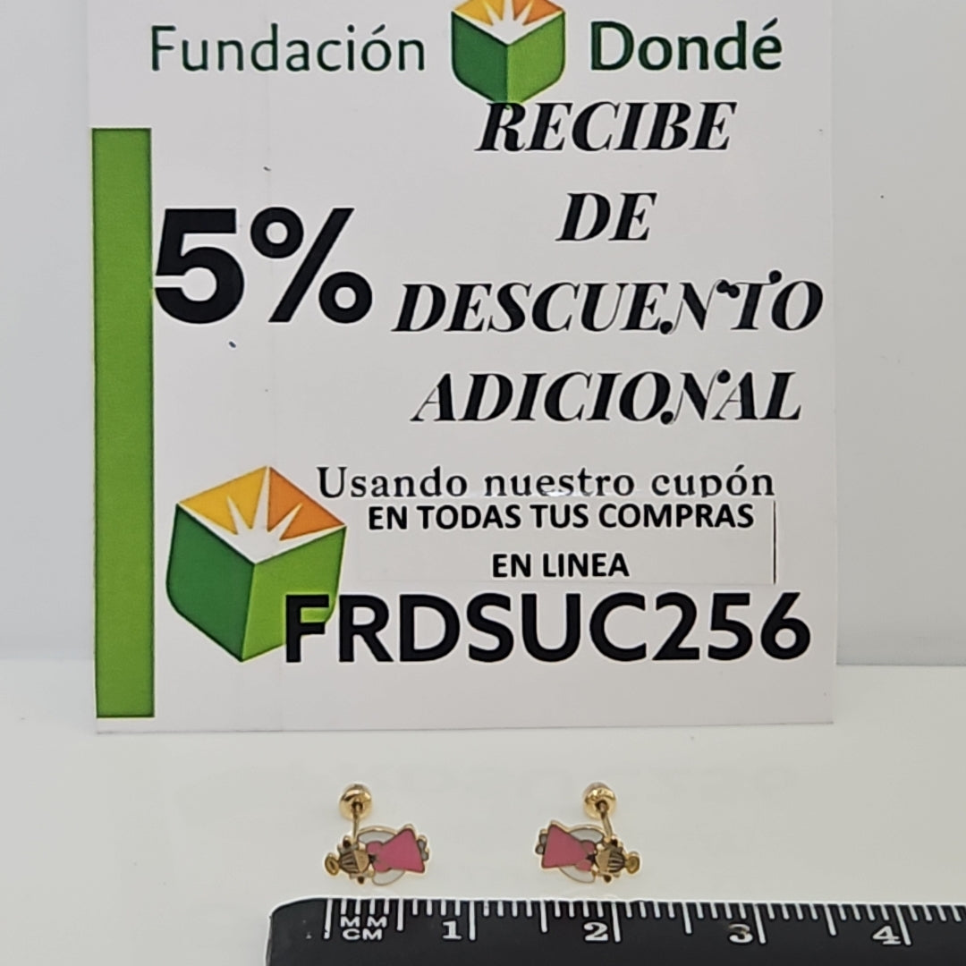 BROQUELES ORO 10K 1 (NUEVO)