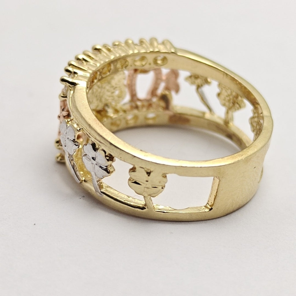 ARGOLLA DE LA SUERTE ORO COMBINADO 14 K 6,10 GRMS (SEMINUEVO)