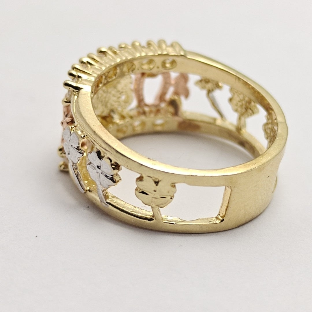 ARGOLLA DE LA SUERTE ORO COMBINADO 14 K 6,10 GRMS (SEMINUEVO)