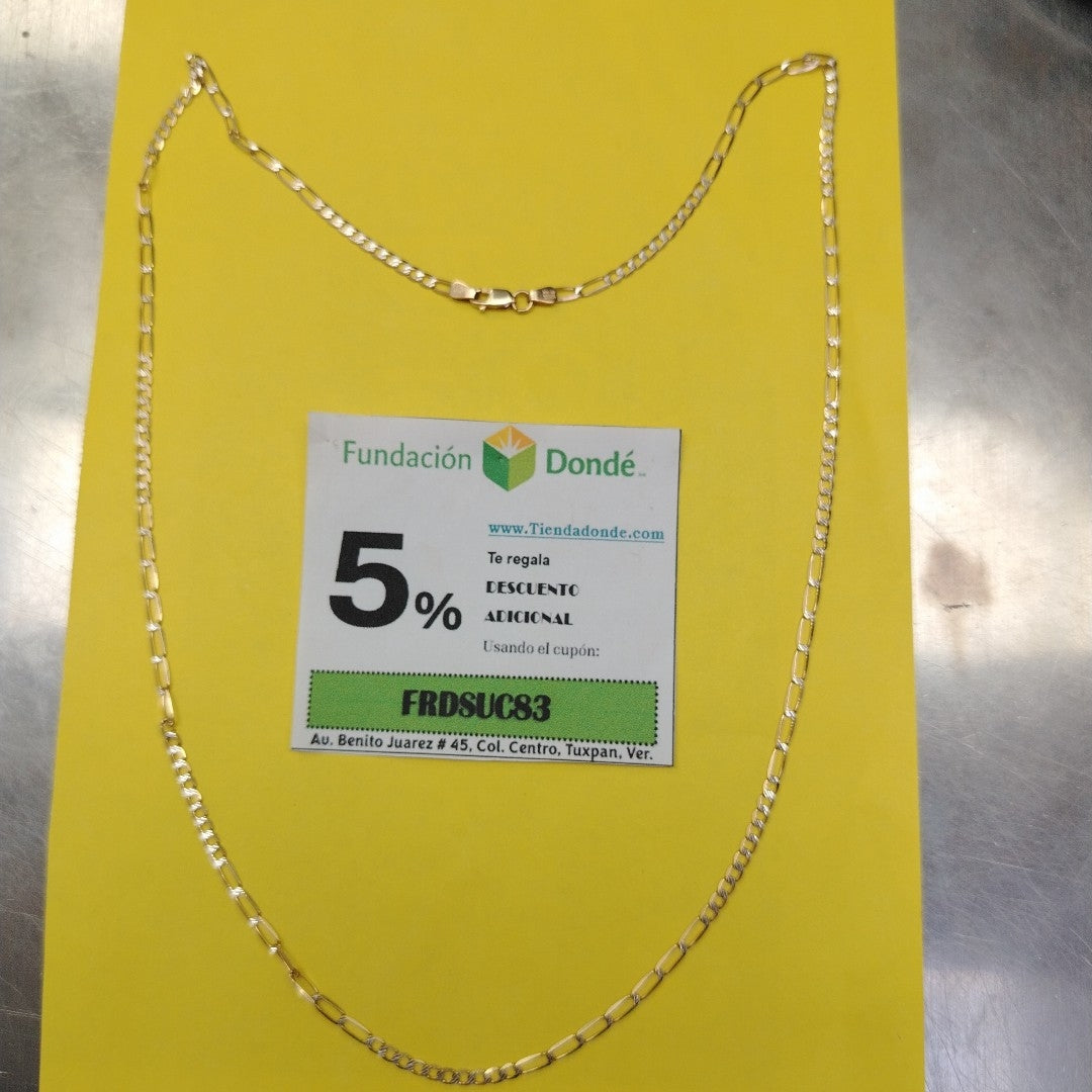 CADENA ORO, RODIADO 14 K 4.3 GRMS (SEMINUEVO)
