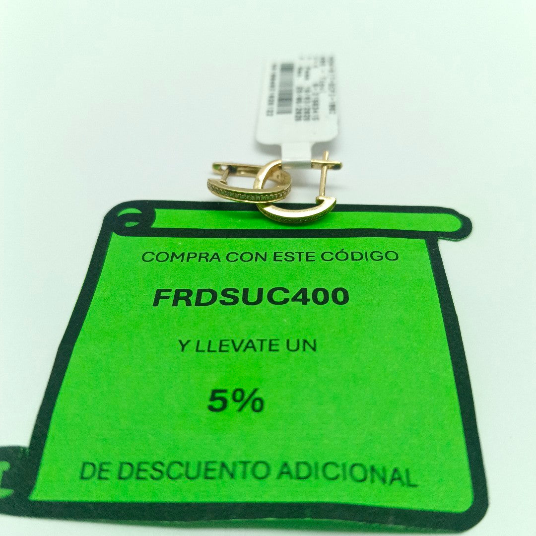 ARRACADAS PAR ORO 14 K 2 GRMS (SEMINUEVO)