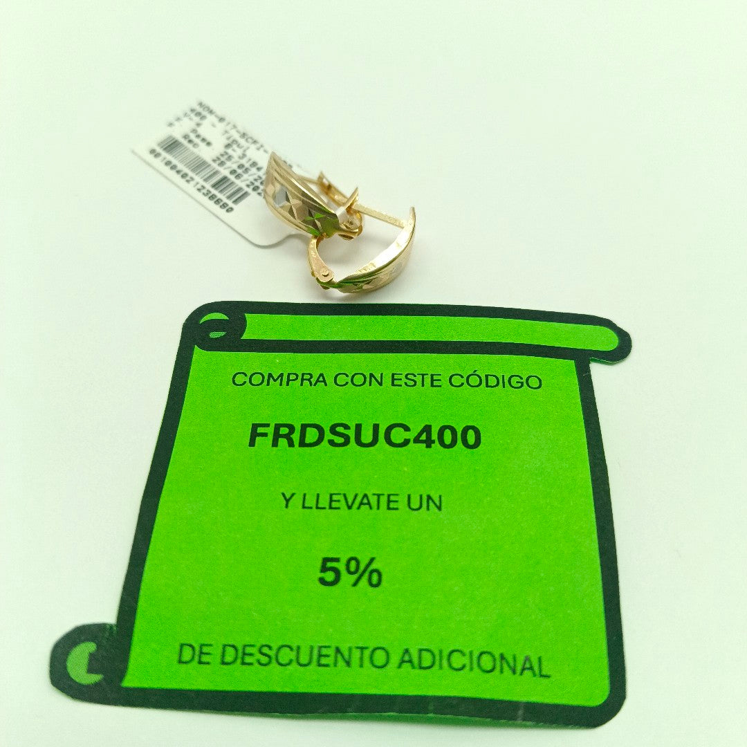 ARETES PAR ORO 10 K 1.4 GRMS (SEMINUEVO)