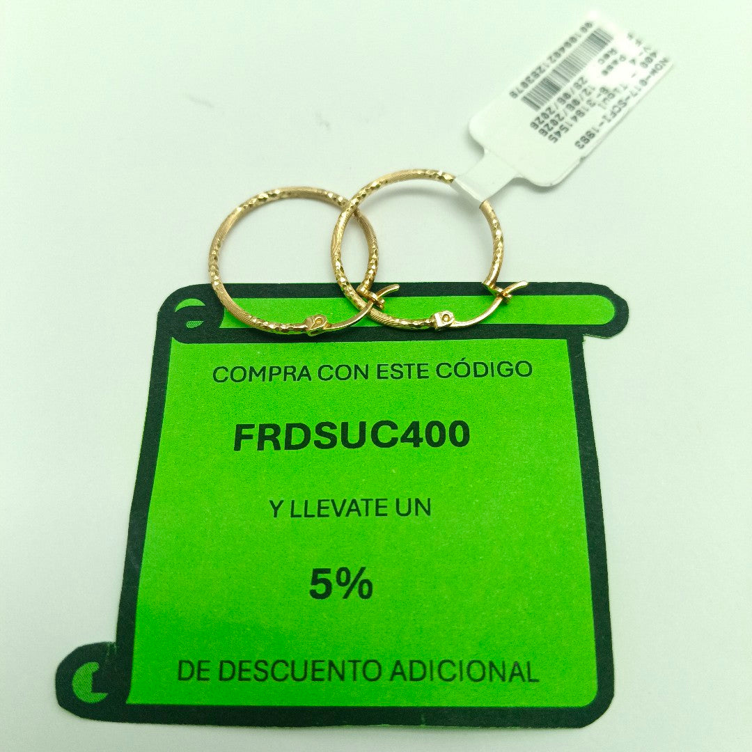 ARRACADAS PAR ORO 10 K 1.2 GRMS (SEMINUEVO)