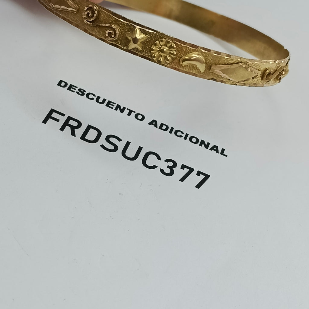 PULSERA RIGIDA ORO 10 K 8,00 GRMS (SEMINUEVO)