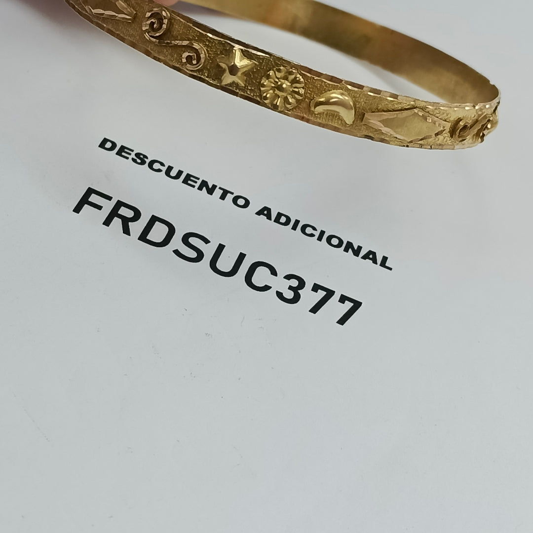 PULSERA RIGIDA ORO 10 K 8,00 GRMS (SEMINUEVO)