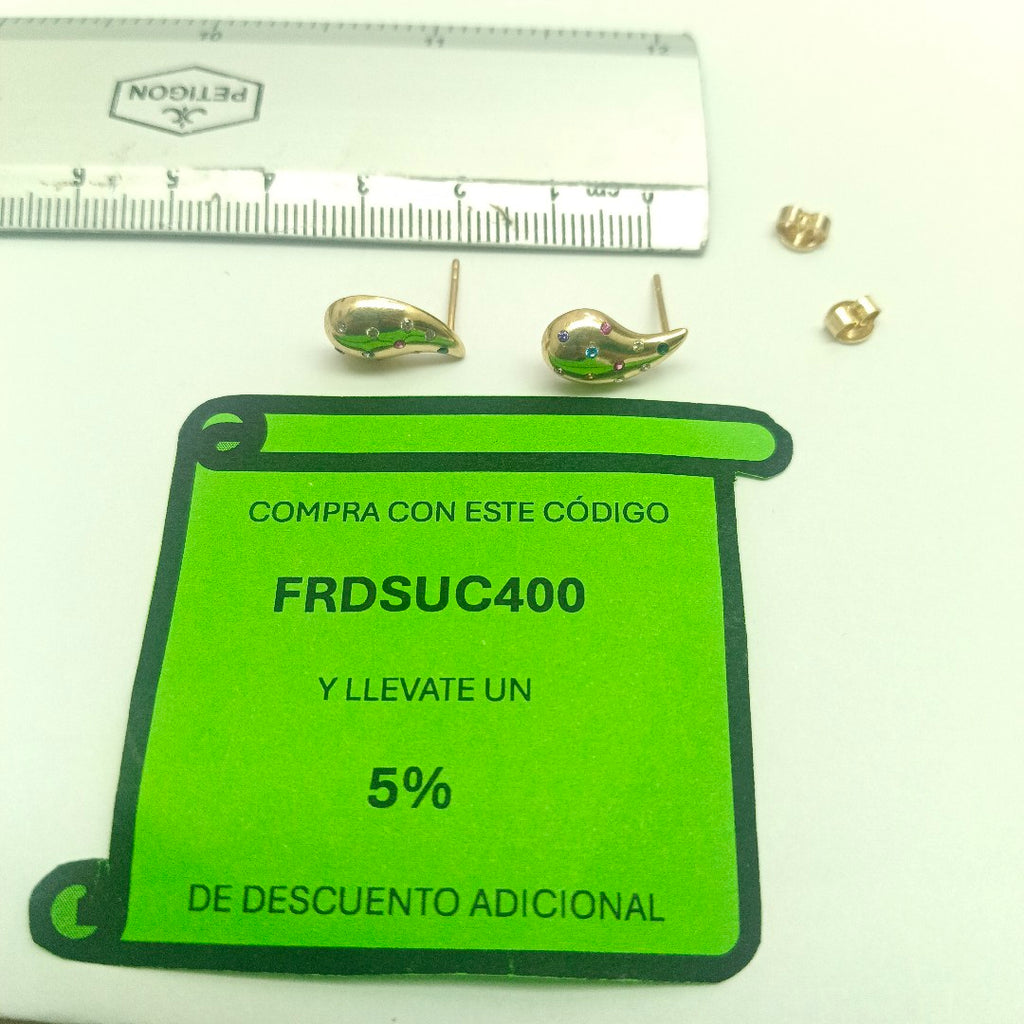 BROQUELES ORO 10K 1.8 (NUEVO)