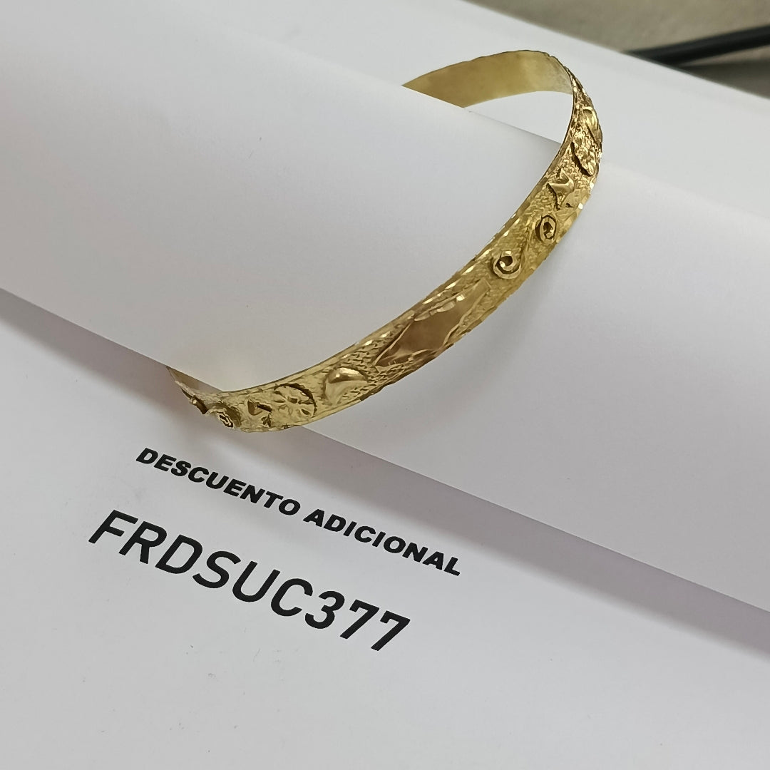 PULSERA RIGIDA ORO 10 K 8,00 GRMS (SEMINUEVO)