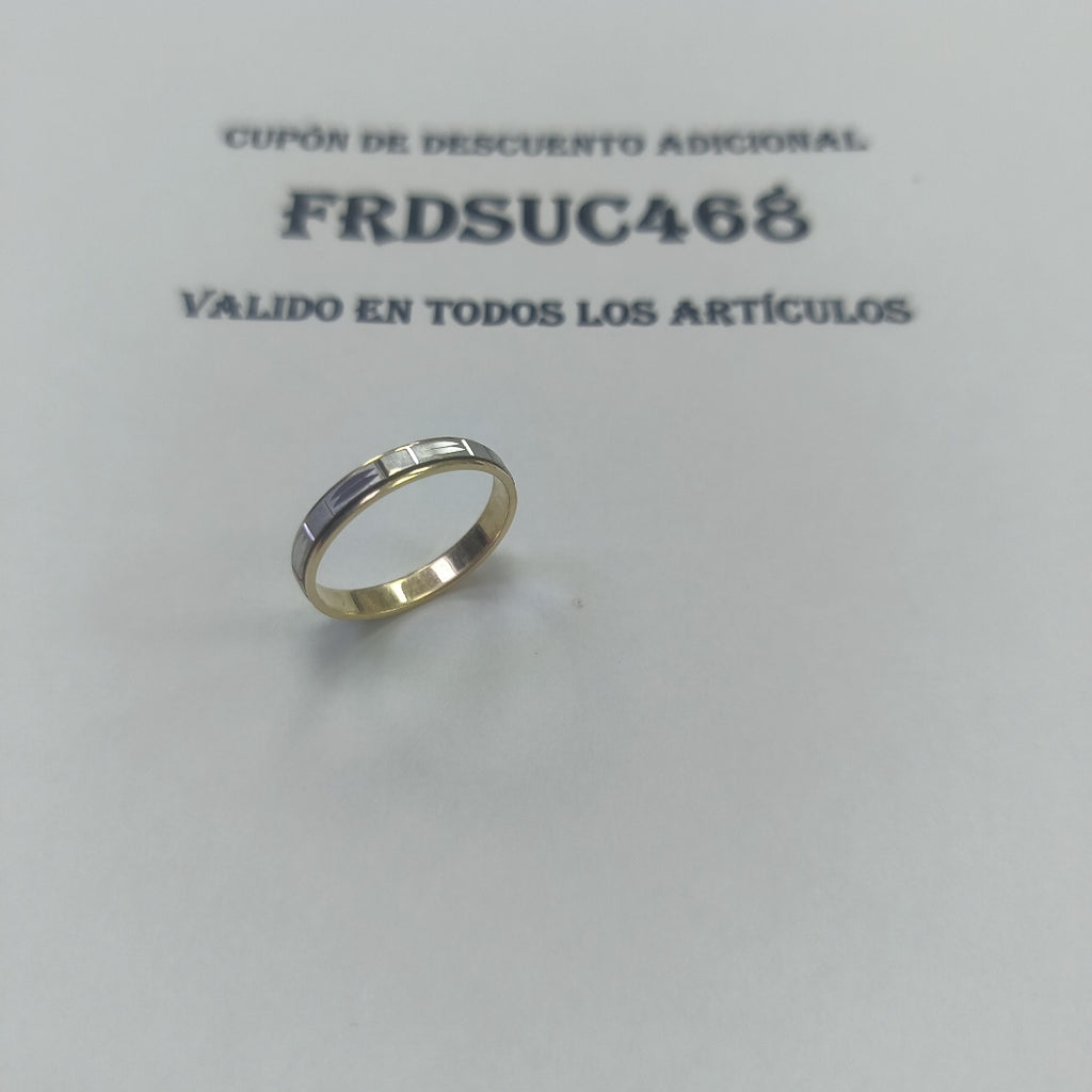 ARGOLLA ORO COMBINADO 14 K 2,30 GRMS (SEMINUEVO)