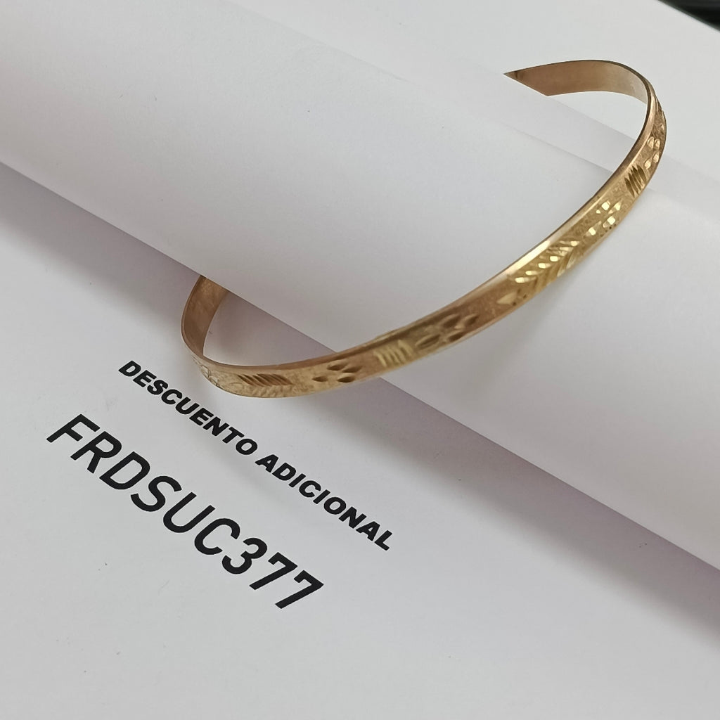 PULSERA RIGIDA ORO 10 K 10,60 GRMS (SEMINUEVO)