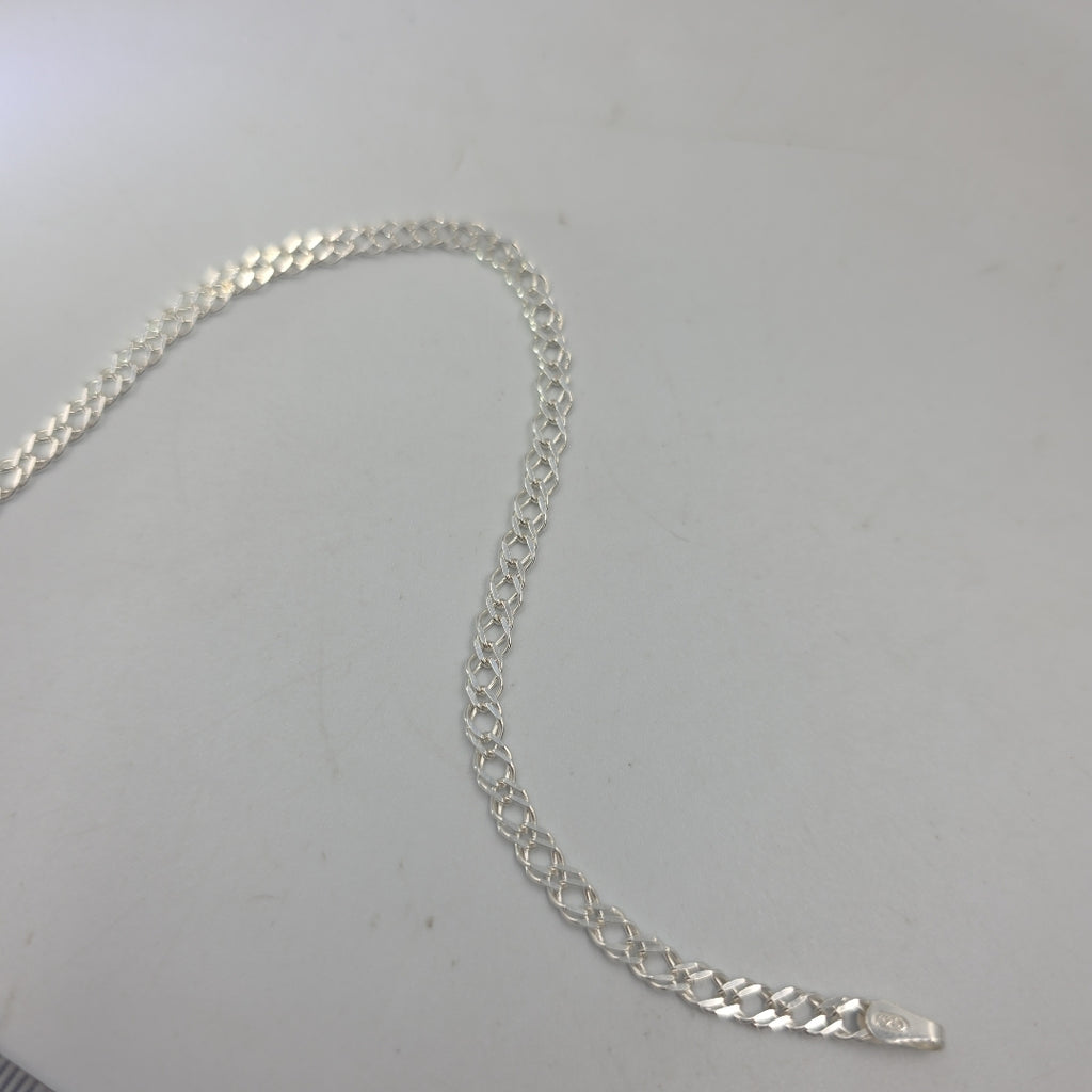 PULSERA DOBLE ESLABON PLATA .925 18 CM 3.53 GR (NUEVO)