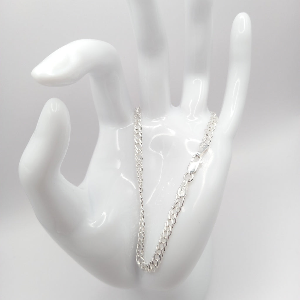 PULSERA DOBLE ESLABON PLATA .925 18 CM 3.53 GR (NUEVO)