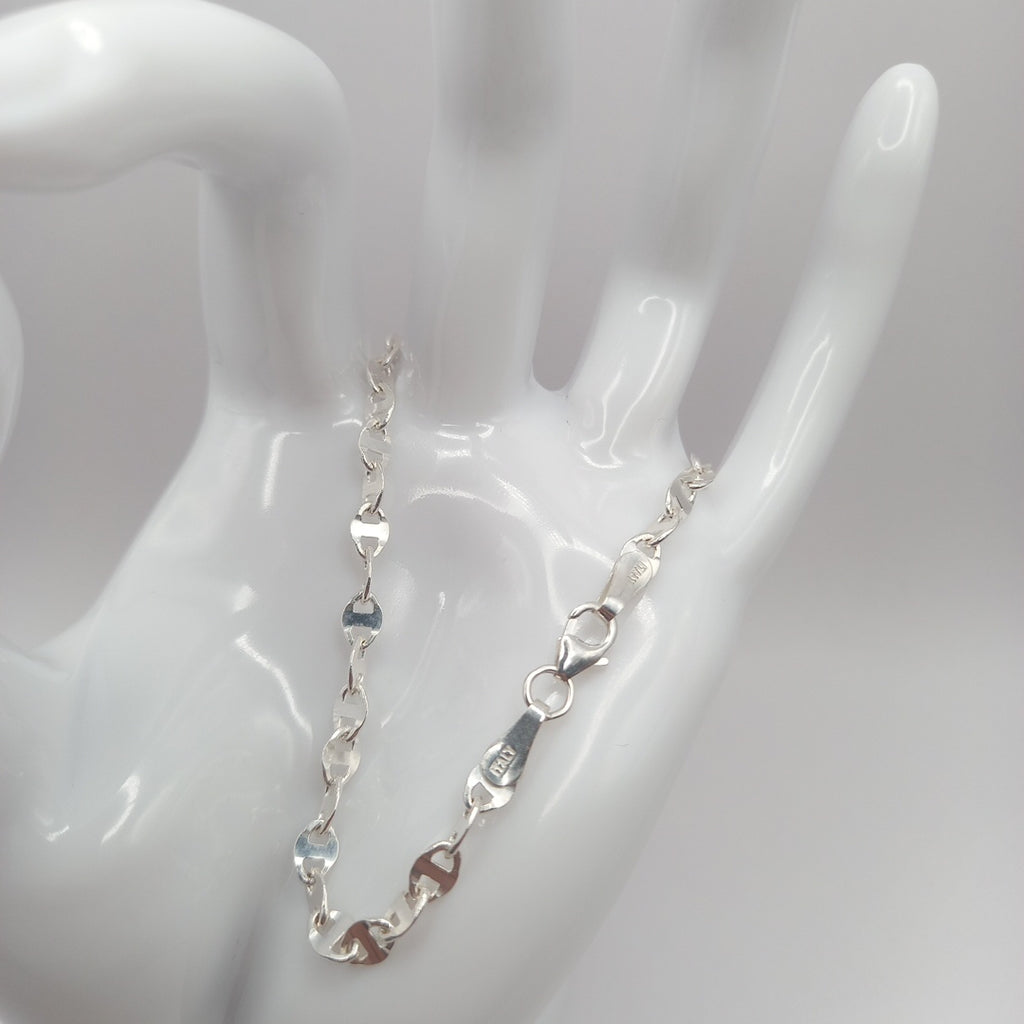 PULSERA TEJIDO ESPECIAL PLATA .925 18 CM 3.3 GR (NUEVO)