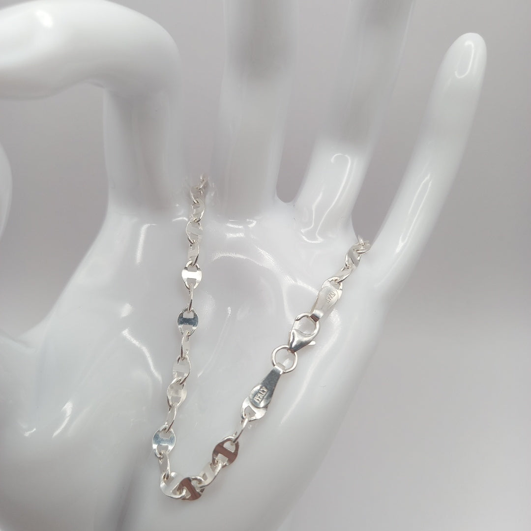 PULSERA TEJIDO ESPECIAL PLATA .925 18 CM 3.3 GR (NUEVO)