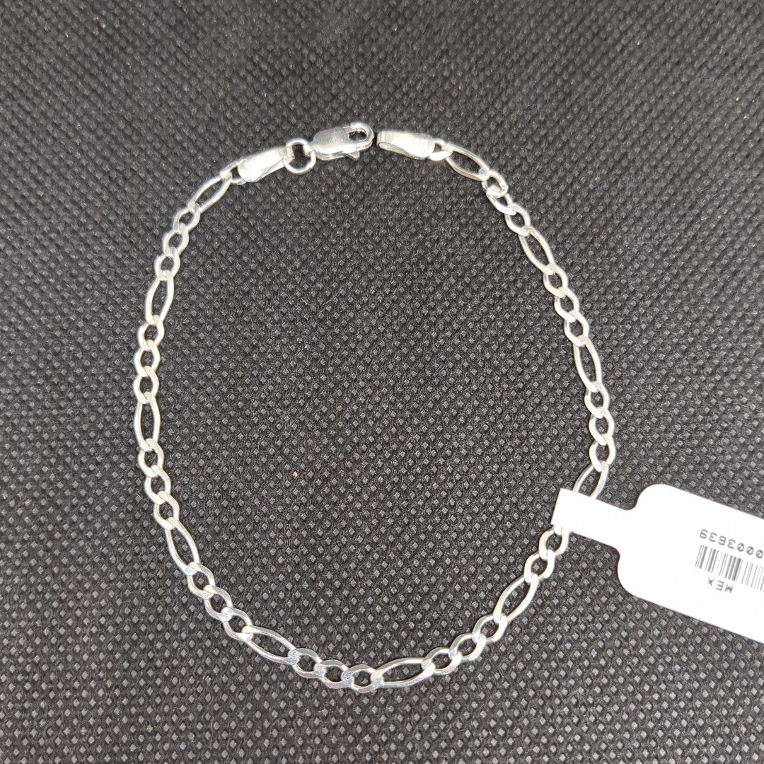 PULSERA TEJIDO 3X1 PLATA .925 21 CM 3.2 GR (NUEVO)