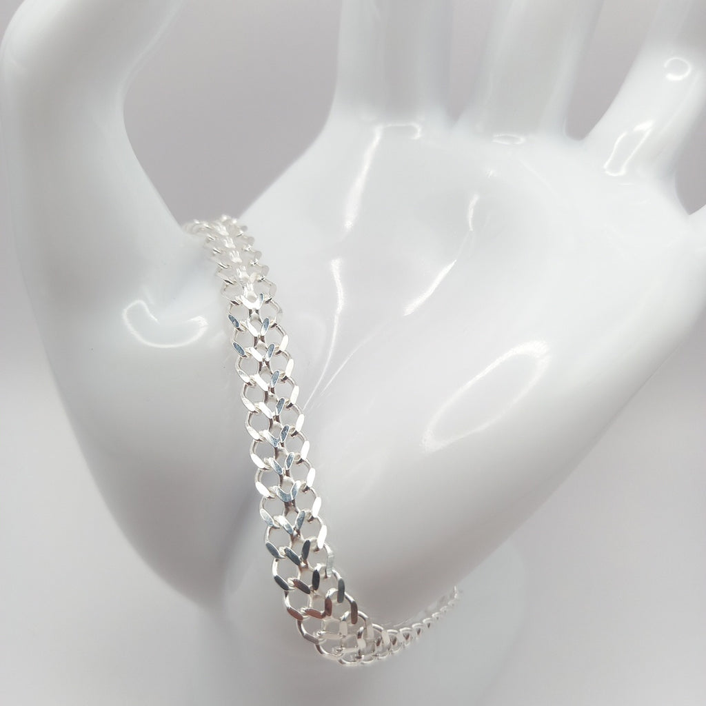 PULSERA TEJIDO CHINO PLATA .925 18 CM 7.6 GR (NUEVO)