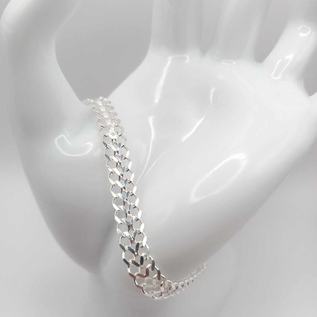 PULSERA TEJIDO CHINO PLATA .925 18 CM 7.6 GR (NUEVO)
