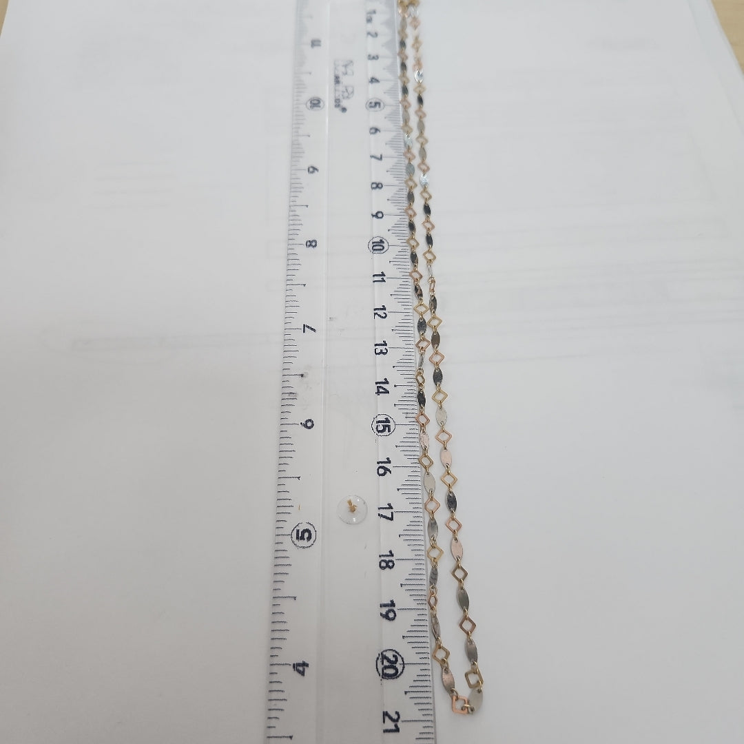 CADENA ORO COMBINADO 14 K 2.2 GRMS (SEMINUEVO)