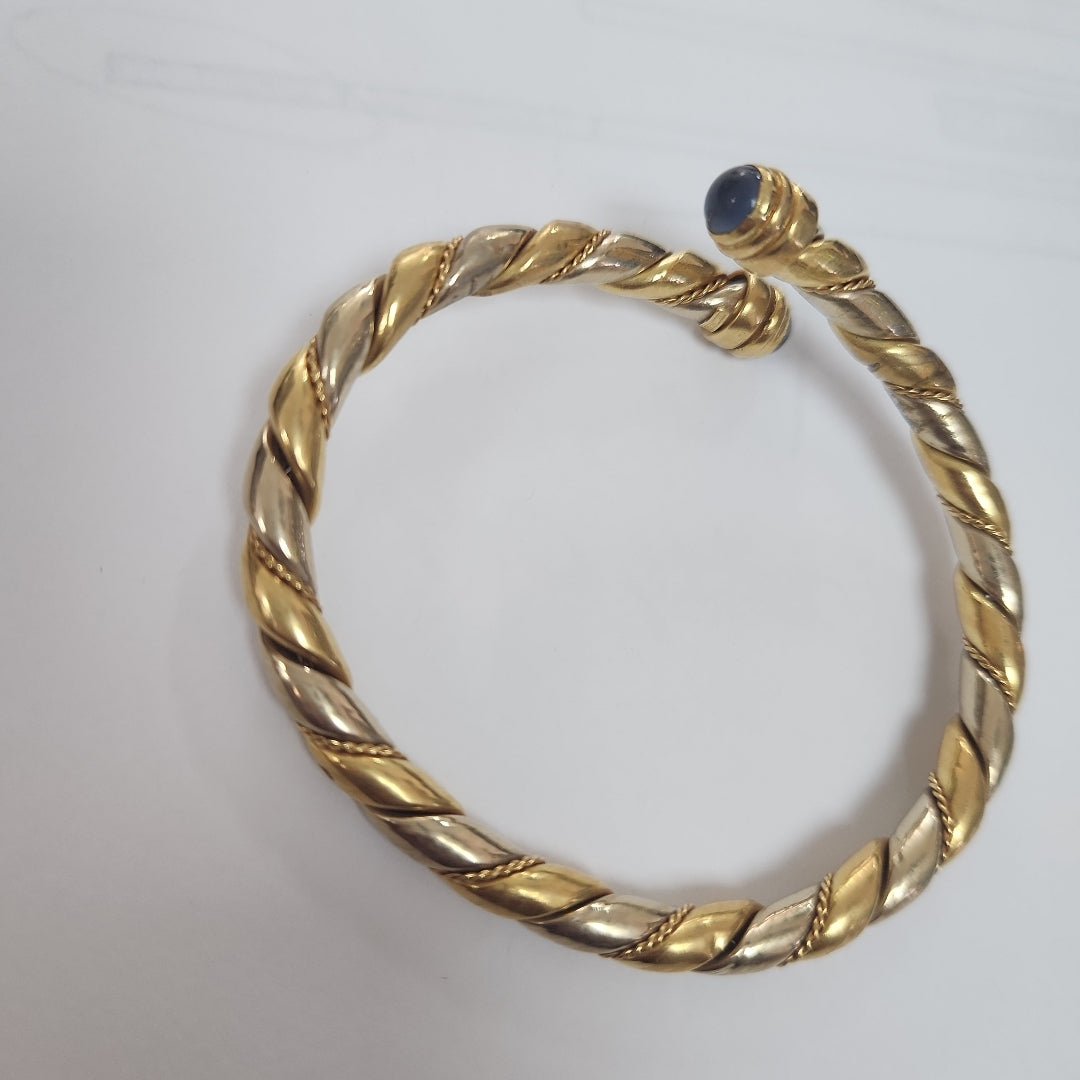 PULSERA RIGIDA ORO COMBINADO 14 K 17.5 GRMS (SEMINUEVO)