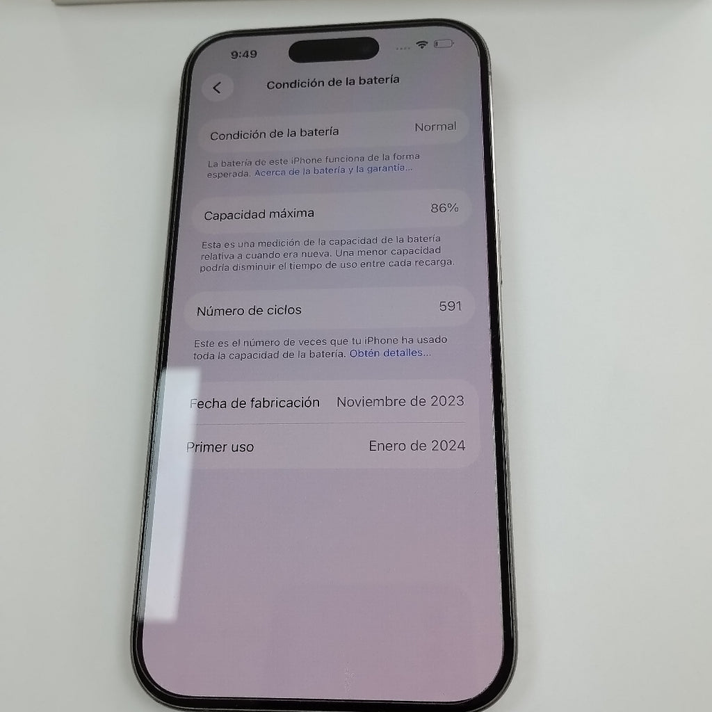 CELULAR APPLE IPHONE 15 PRO A3101 128 GB 8 GB RAM (SEMINUEVO)
