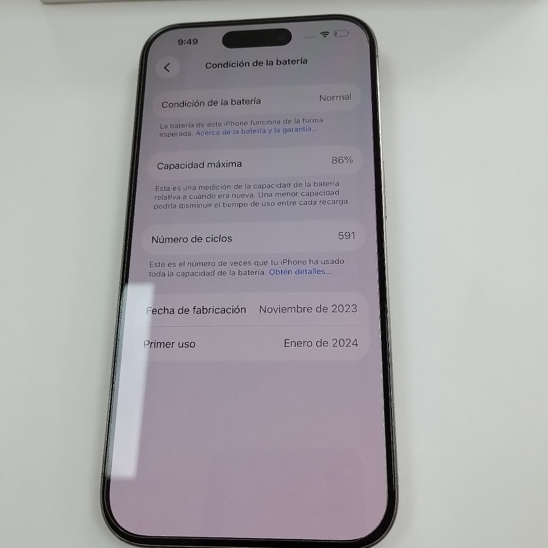 CELULAR APPLE IPHONE 15 PRO A3101 128 GB 8 GB RAM (SEMINUEVO)