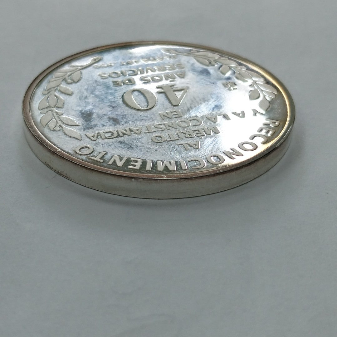 MEDALLA CONMEMORATIVA PLATA 50 GRMS (SEMINUEVO)