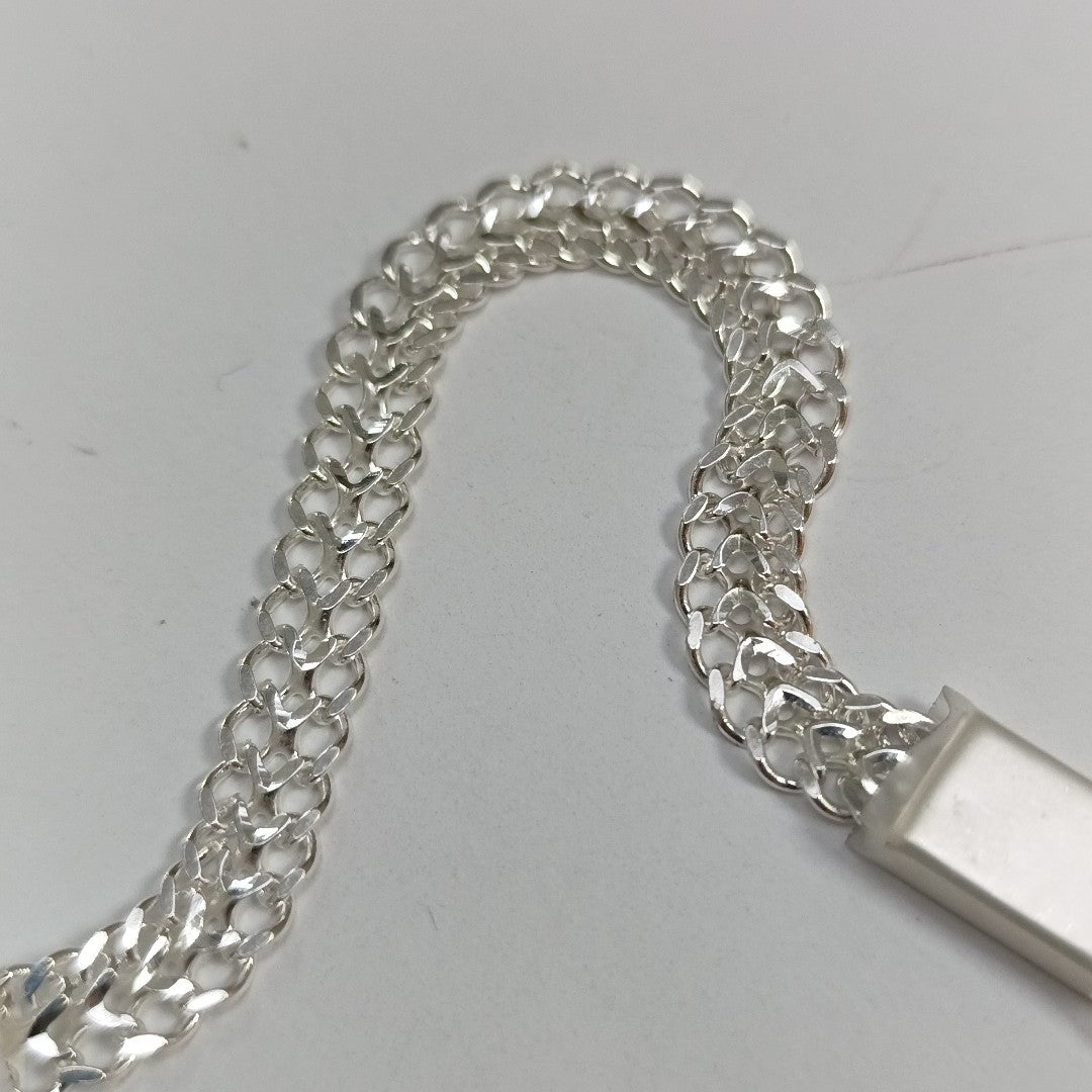 PULSERA TEJIDO CHINO PLATA .925 18 CM 7.5 GR (NUEVO)