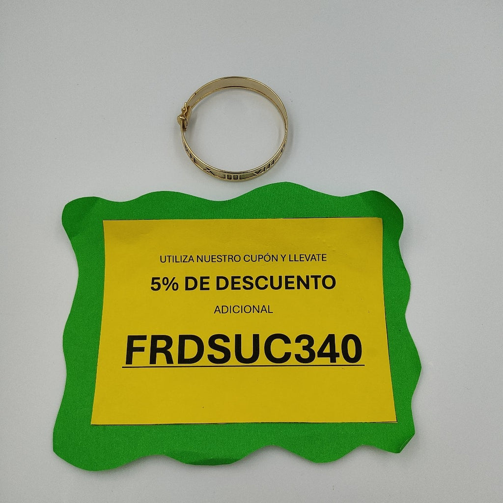 PULSERA RIGIDA ORO,ORO COMBINADO 10 K 10,00 GRMS (SEMINUEVO)