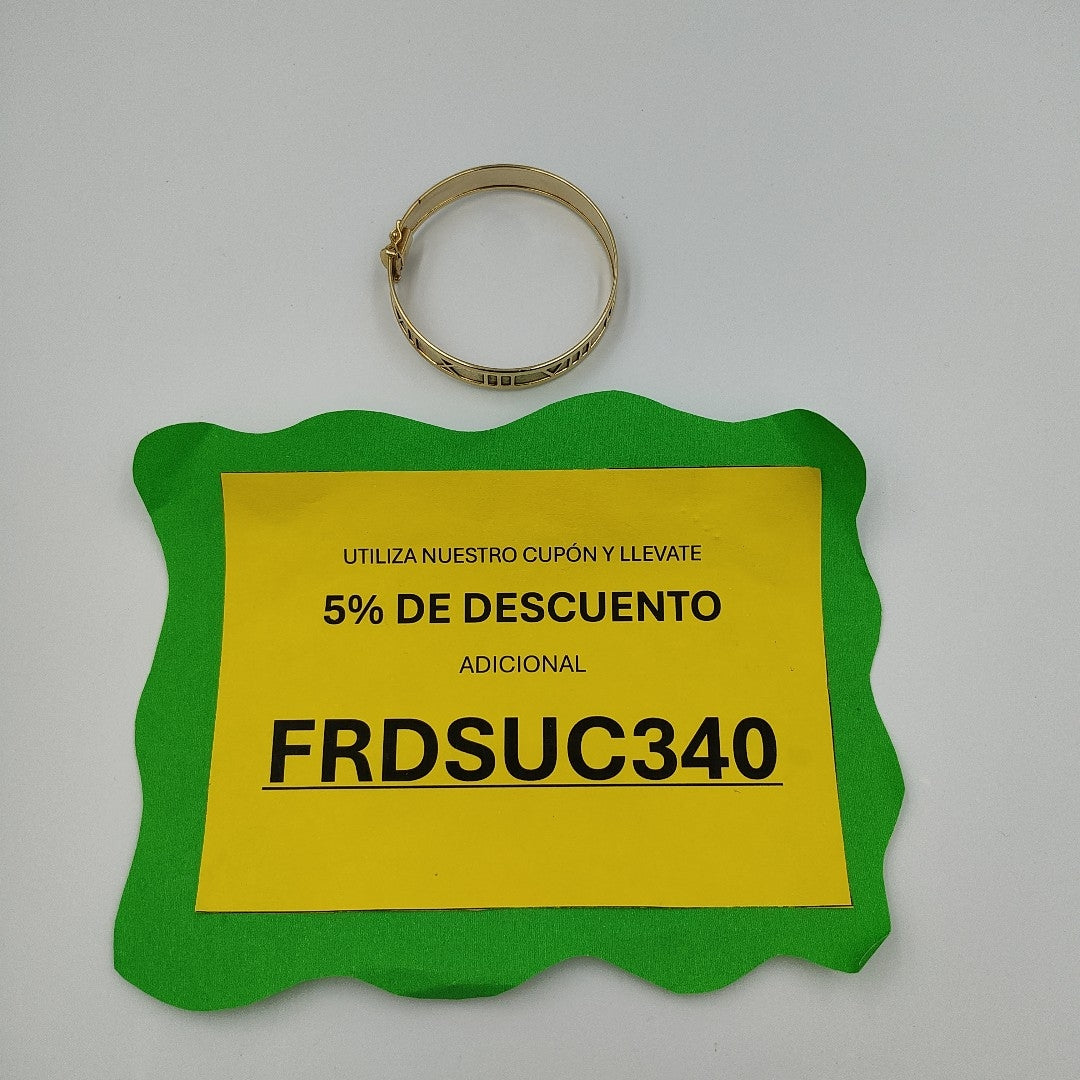 PULSERA RIGIDA ORO,ORO COMBINADO 10 K 10,00 GRMS (SEMINUEVO)