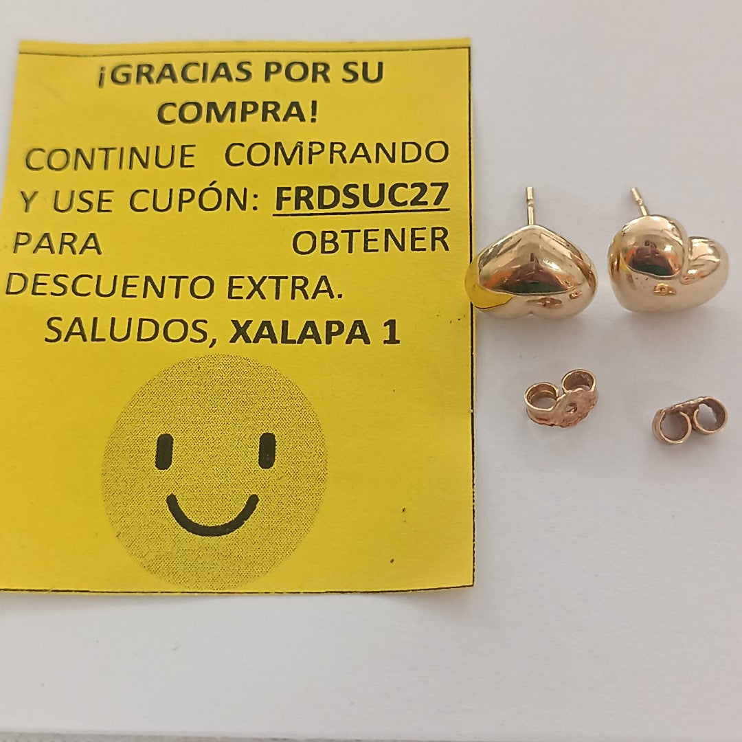 ARETES PAR ORO 14 K 1.8 GRMS (SEMINUEVO)